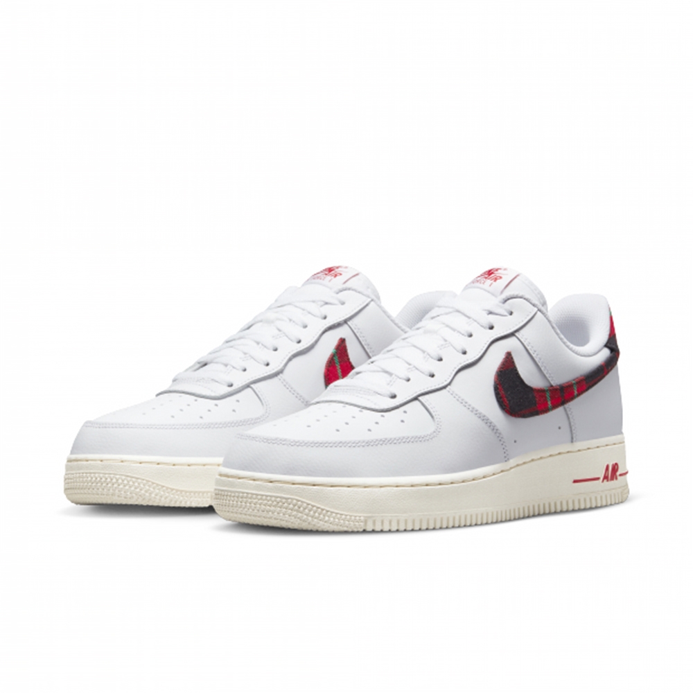 NIKE 耐吉休閒鞋男鞋運動鞋白紅DV0789-100 AF1 AIR FORCE 1 07 LV8