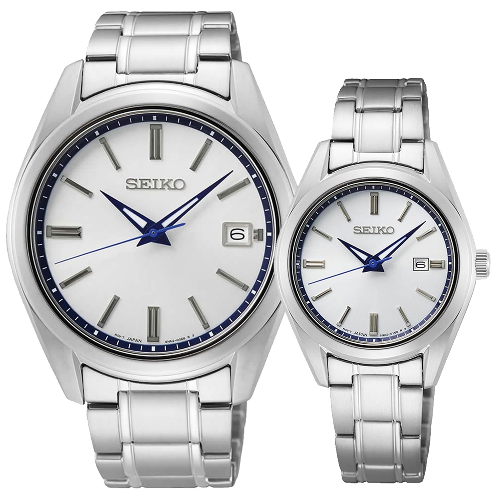SEIKO精工 CS 140週年限量 城市簡約情侶手錶 對錶 (SUR457P1+SUR463P1)