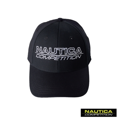 Nautica COMPETITION簡約品牌LOGO刺繡棒球帽-黑色