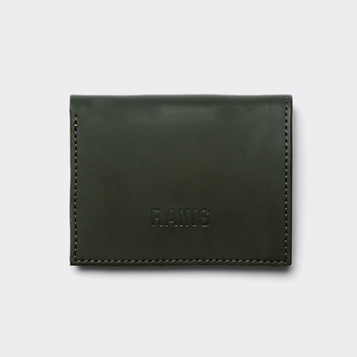 RAINS Folded 折疊錢包 皮夾 零錢包 卡夾 名片夾-綠色