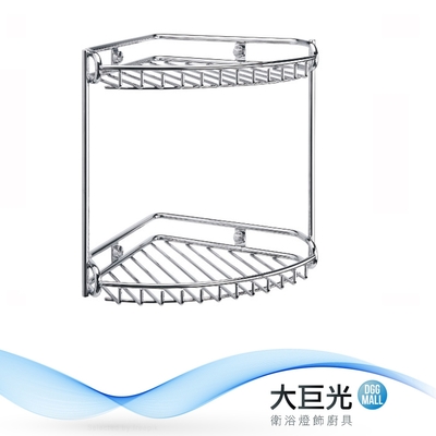 【大巨光】304不鏽鋼圓線雙層轉角架/牆角架/廚衛兩用(A5722)