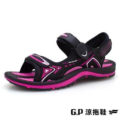 G.P 戶外休閒磁扣涼拖鞋(G2396W-15)紫黑(SIZE:35-39)GP 涼鞋 戶外 機能 阿亮 卜學亮