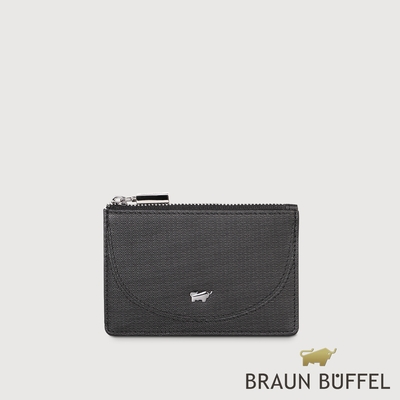 【BRAUN BUFFEL 德國小金牛】台灣總代理 欣娜-A 零錢包-黑色/BF842-163-BK