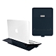15.6吋 Macbook多功能筆電包 散熱支架+滑鼠墊+收納袋 手提內膽包(藏青藍) product thumbnail 2
