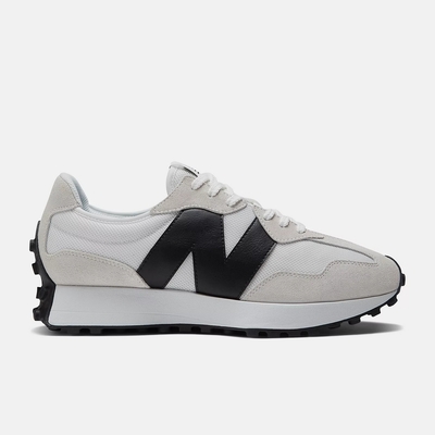 【NEW BALANCE】NB 327 復古鞋 休閒鞋 網布 皮革 麂皮 米黑 男女鞋 D楦 - MS327CWB