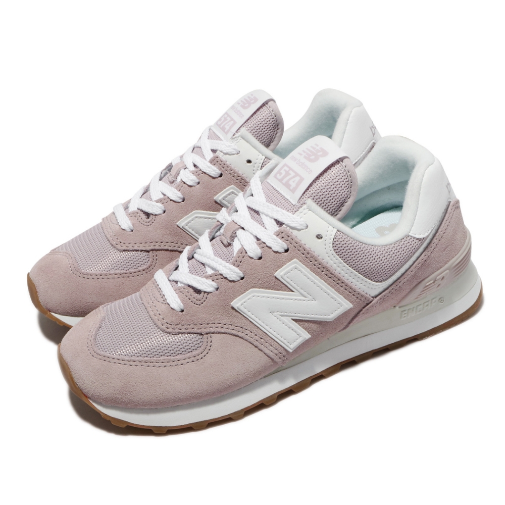 New Balance 休閒鞋 574 復古 經典款 女鞋 紐巴倫 N字鞋 麂皮 穿搭 緩震 紫 白 WL574PA2B