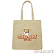 【Grace Gift】GREMLINS-小精靈日常帆布環保購物袋 卡其 product thumbnail 2