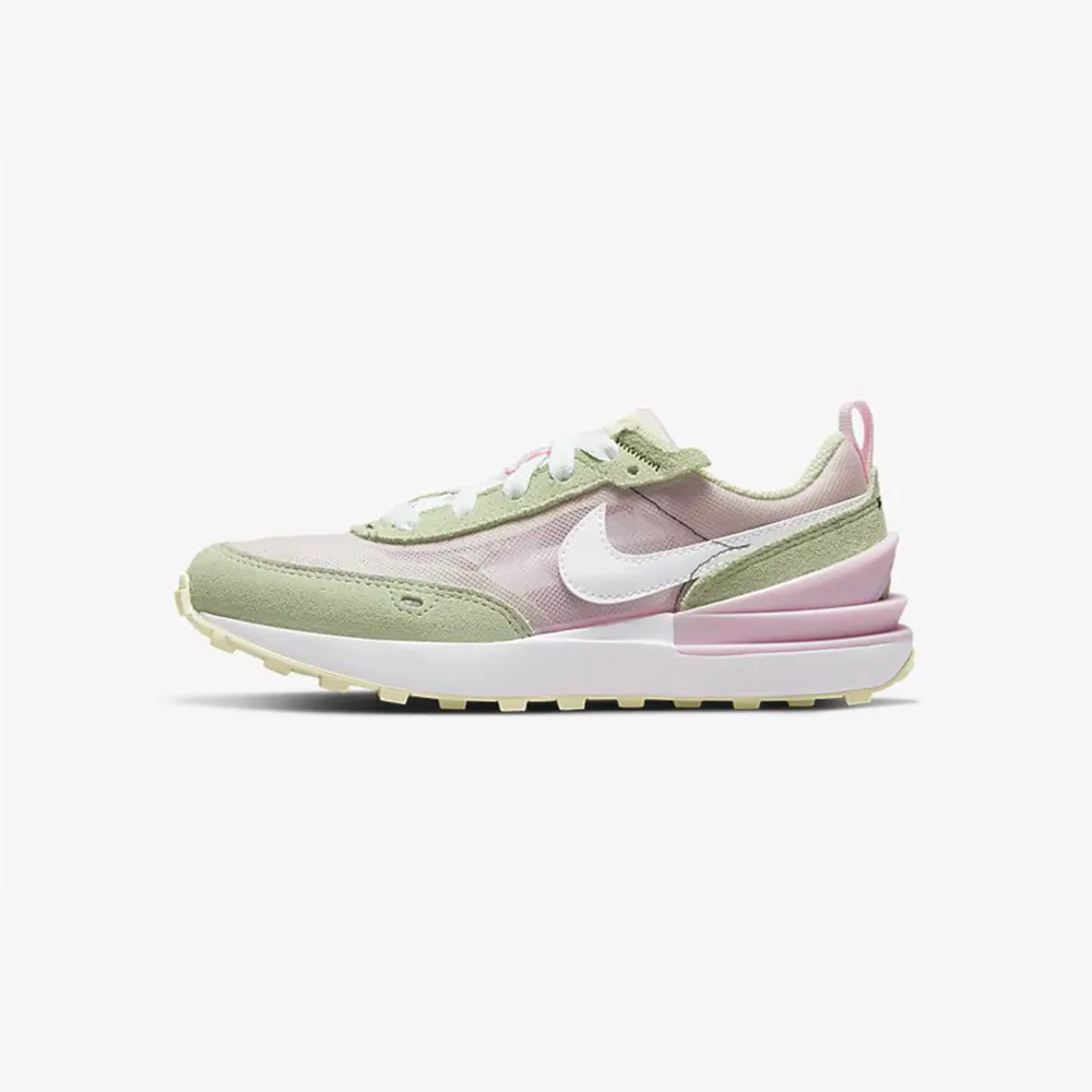 Nike Waffle One PS [DC0480-602] 中童 休閒鞋 運動 經典 透明網布 俐落 穿搭 綠 粉