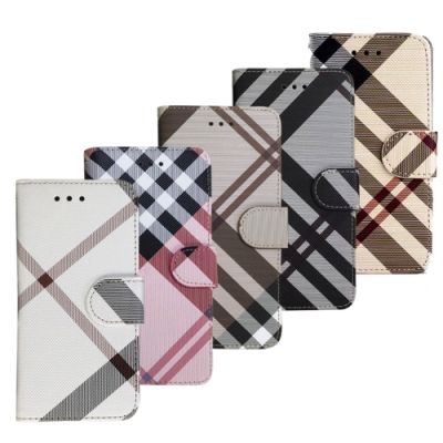 Aguchi 亞古奇 Apple iPhone X/Xs 英倫格紋氣質手機皮套