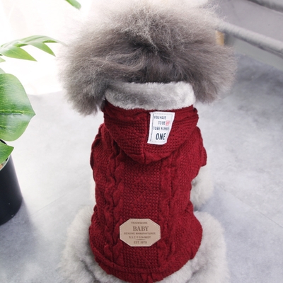 寵愛有家-秋冬版寵物貓狗毛衣厚款編織寵物衣(寵物服飾)