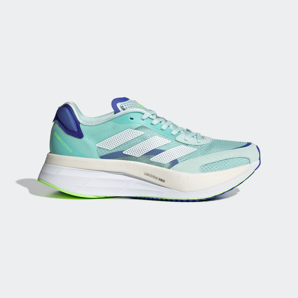 Adidas Adizero Boston 10 [FZ2496] 女 跑鞋 運動 訓練 路跑 緩震 競速 薄荷綠