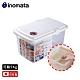 日本INOMATA 掀蓋式透明儲米箱5KG附量米杯 product thumbnail 1