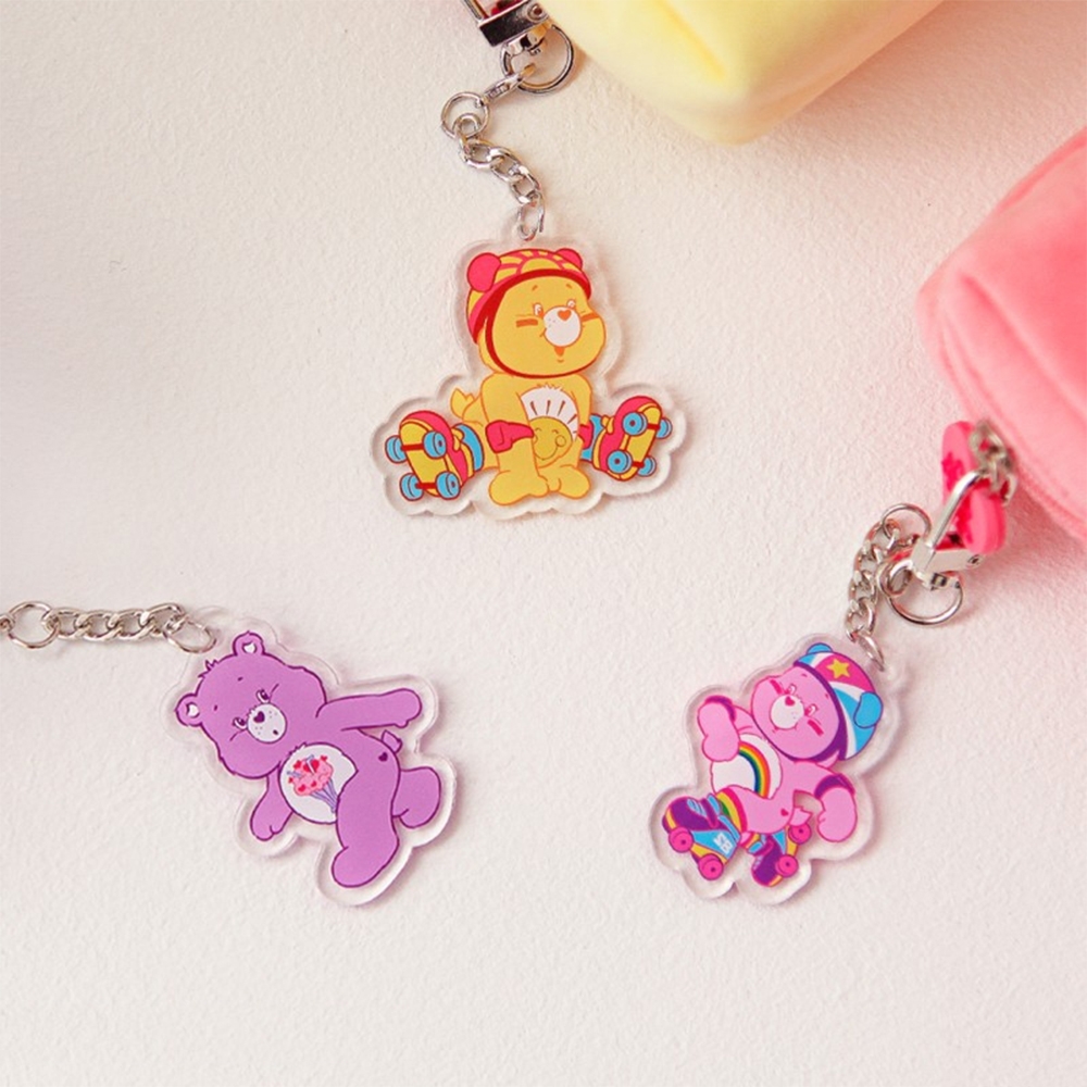 (3入)美國 CareBears 彩虹熊 鑰匙圈 吊飾 裝飾品 配件 拉鍊圈