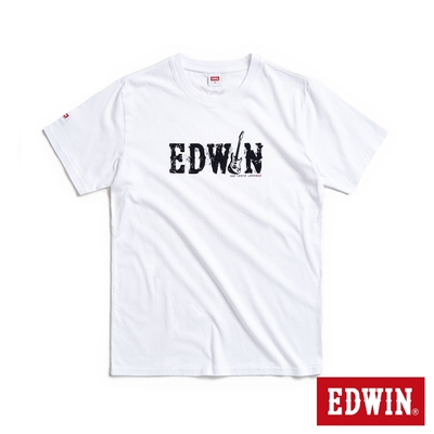 EDWIN EDGE 搖滾LOGO短袖T恤-男-白色