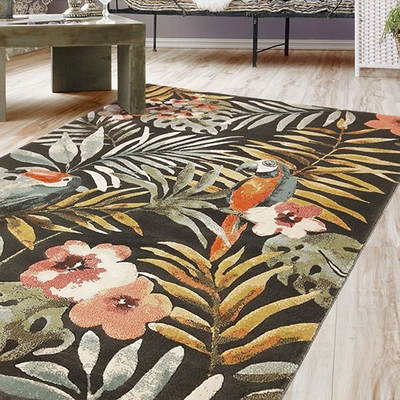 范登伯格 - 歐斯特 現代地毯 - 鳥啼(黑灰) (160 x 230cm)