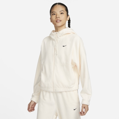 NIKE AS W NK ONE TF FZ HOODIE POLAR 女休閒外套-米色-FB5639110