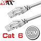 原廠保固Max+ Cat 6超高速網路傳輸線(灰白/30M) product thumbnail 1