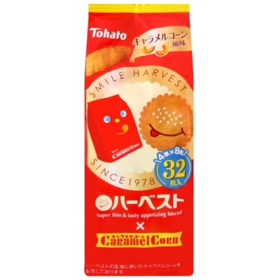 Tohato東鳩 微笑薄餅-焦糖玉米脆果風味(100g)
