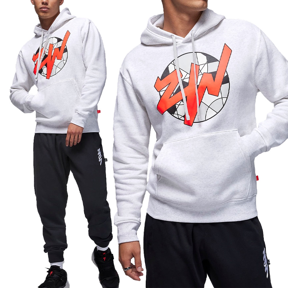 Nike Men's Graphic Fleece Pullover Hoodie 男款 白橘色 連帽 帽T 長袖 上衣 FD2391-051