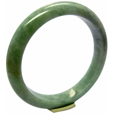 【小樂珠寶】翡翠手鐲滿色淡綠清新天然A貨玉鐲(手圍18.4號 內徑57.8mm V775)