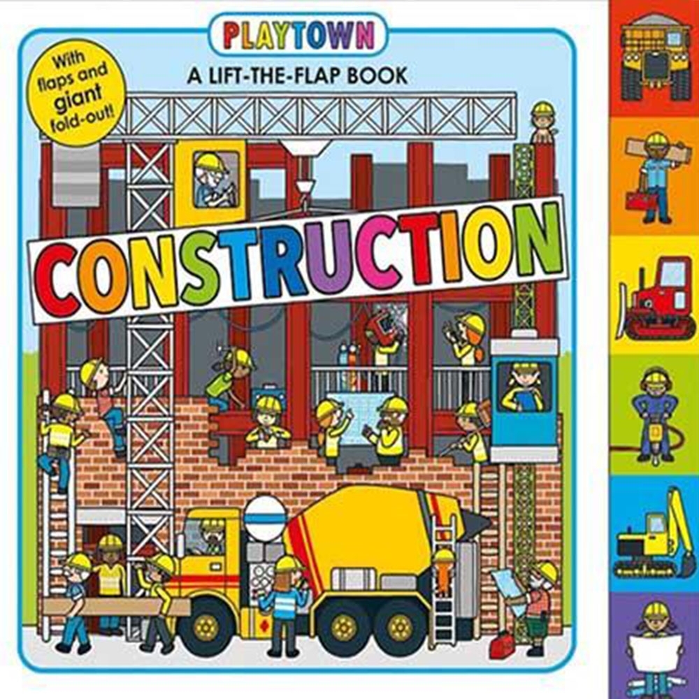 Playtown：Contruction 建築奇觀硬頁翻翻操作書(英國版) | 拾書所