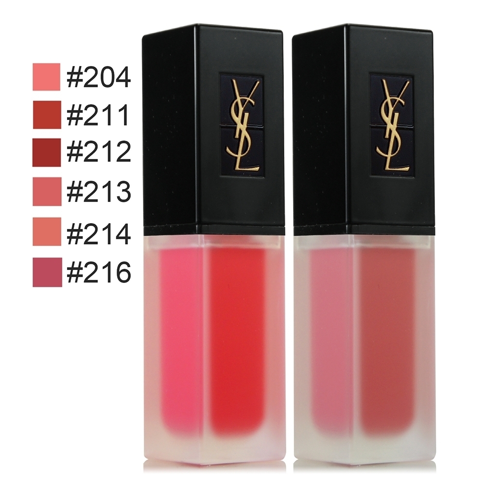 *YSL 時尚印記雪絨唇釉6ml(任選一款/正統公司貨)-贈YSL手提紙袋