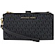 MICHAEL KORS Jet Set PVC對開式雙拉鍊手掛中夾(深藍) product thumbnail 1