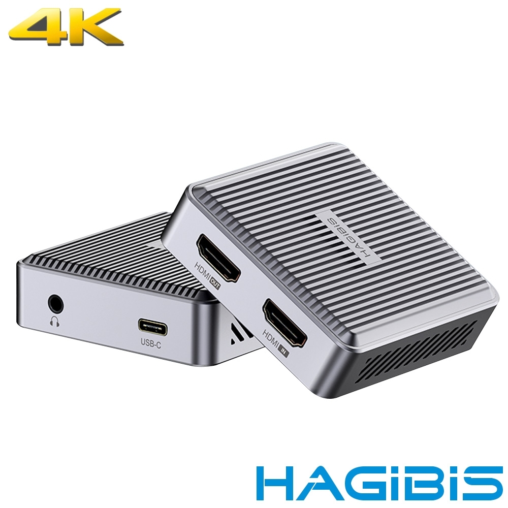 HAGiBiS海備思 視訊影像採集卡 Switch/直播/FHD/Type-c4K輸出