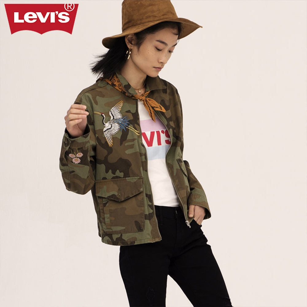 Levis 女裝 短外套 刺繡圖案