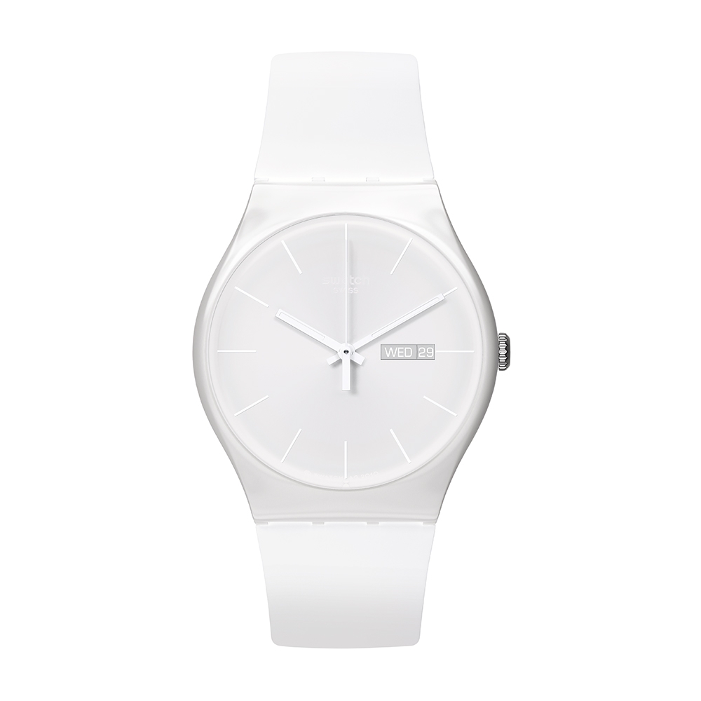 Swatch New Gent 原創系列手錶 WHITE REBEL (41mm) 男錶 女錶 手錶 瑞士錶 錶