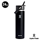 Hydro Flask 24oz/709ml 寬口吸管真空保溫鋼瓶 時尚黑 product thumbnail 2