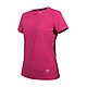 FIRESTAR 女彈性機能圓領短袖T恤-運動 慢跑 路跑 上衣 涼感 反光 DL161-47 桃紅 product thumbnail 1