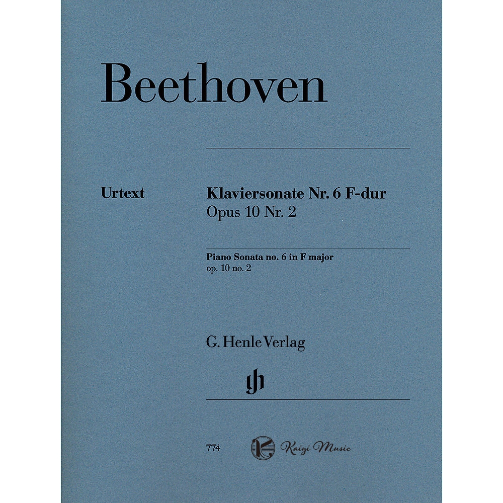 【凱翊︱Henle】貝多芬：F大調第6號鋼琴奏嗚曲作品10第2號(Henle)BEETHOVEN: Piano Sonata no. 6 F major op. 10 no. 2