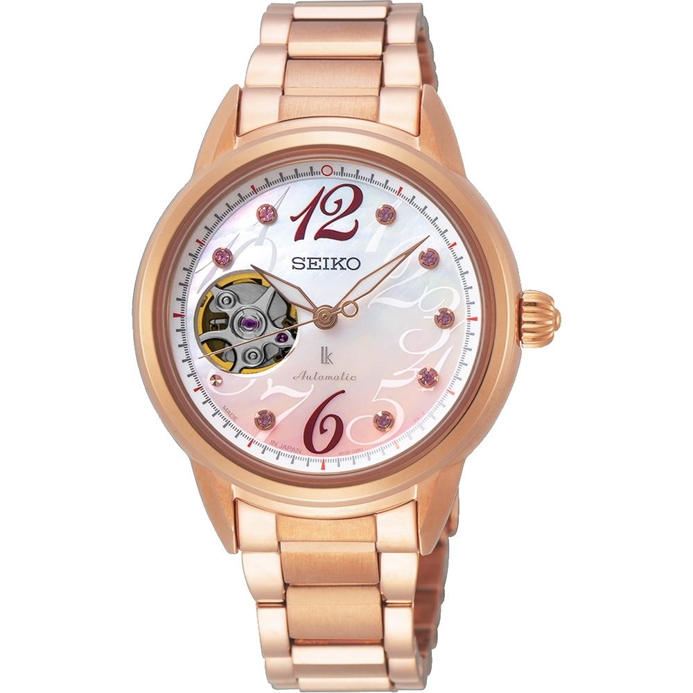 SEIKO 精工 LUKIA 珍珠母貝 機械腕錶-女錶(SSA798J1)33.9mm SK008