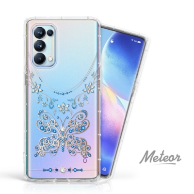 Meteor OPPO Reno5 Pro 奧地利水鑽殼 - 蝶戀鑽