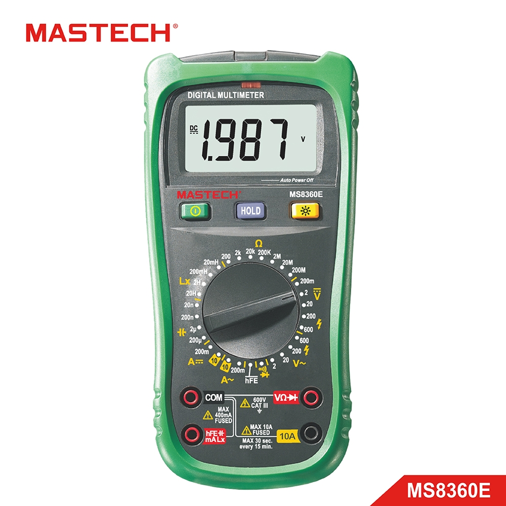 MASTECH 邁世 MS8360E 數字萬用表 NCV hFE 二極體OCV3.0V 電感測試