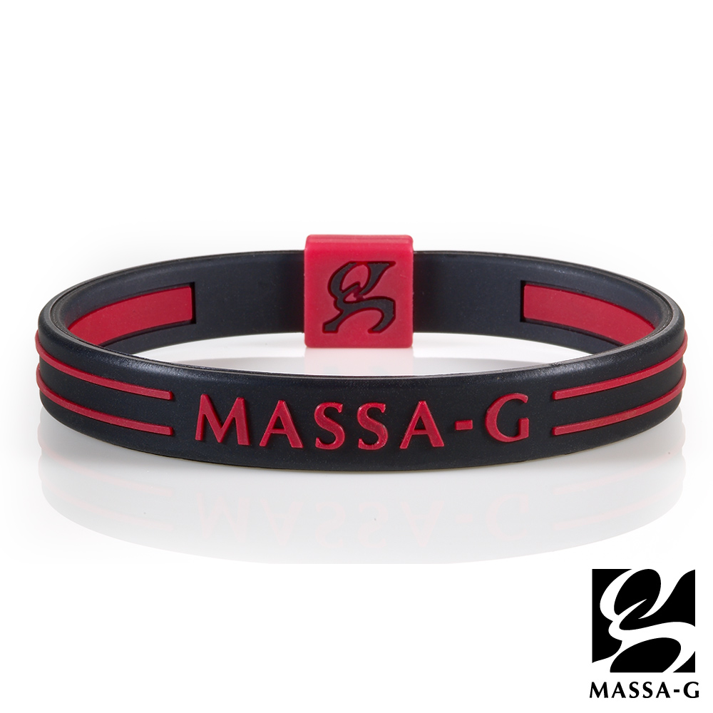 MASSA-G 雙面鍺鈦能量手環-黑紅
