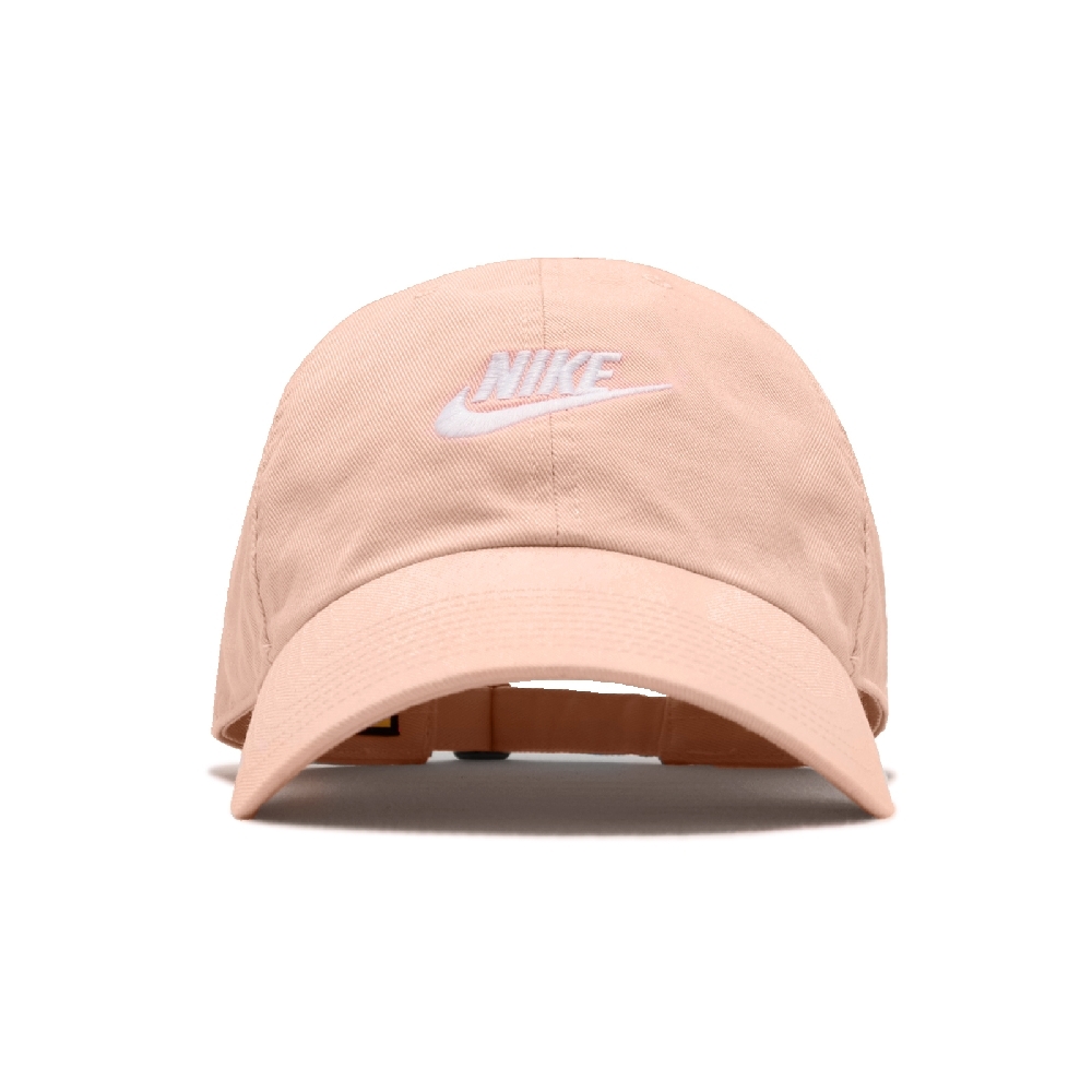 Nike 帽子 Futura Washed Hat 男女款 運動休閒 Heritage86 老帽 穿搭 粉白 913011-800