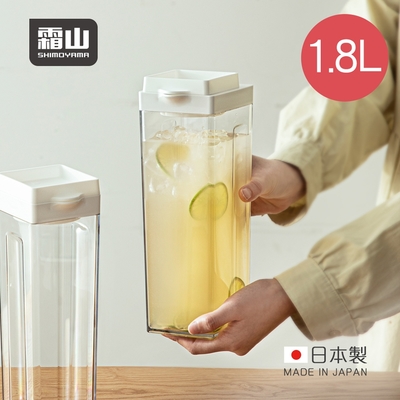 日本霜山 日本製方形免開蓋自動出水冷水壺-1.8L