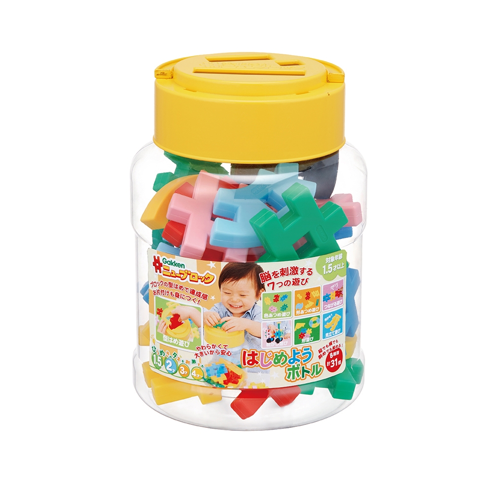 Gakken-日本學研益智積木-初階入門桶(1歲6個月+/益智玩具/STEAM教育玩具) 積木| 奇摩購物中心