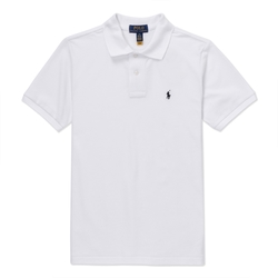 Polo Ralph Lauren RL 熱銷刺繡小馬短袖POLO衫(男青年)-白色