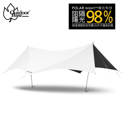 Outdoorbase 延伸前庭使用空間增加使用面積 彩繪天空(UPF50+++防曬大六角天幕)