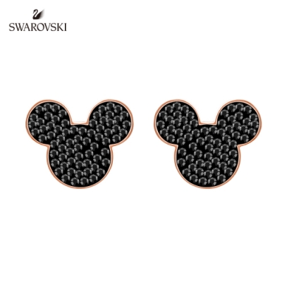 施華洛世奇 Mickey & Minnie 經典璀璨米奇穿孔耳環