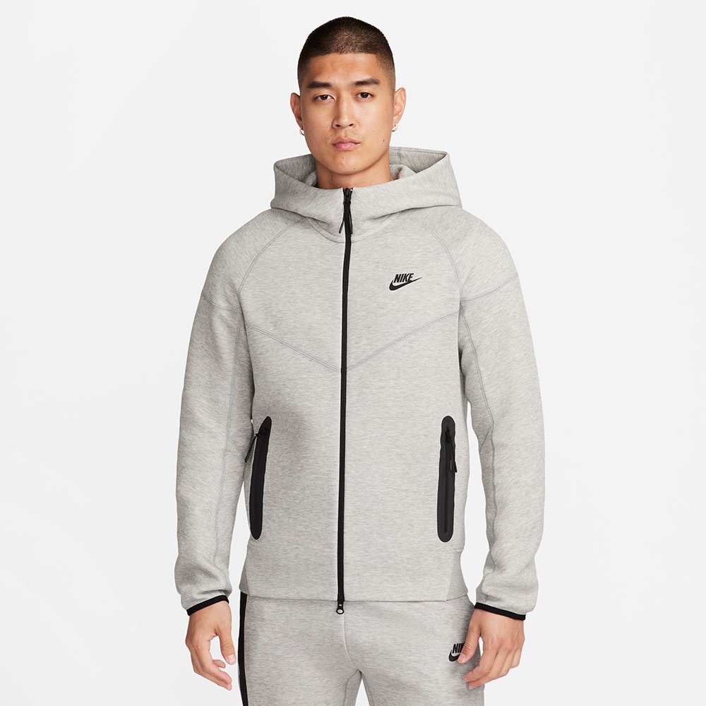 NIKE 外套 男款 運動連帽外套 AS M NK TCH FLC FZ WR HOODIE 灰 FB7922-063