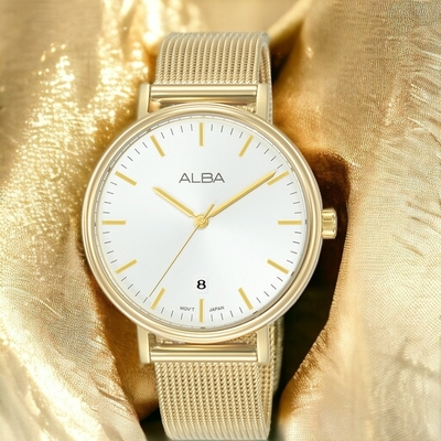 ALBA 雅柏 Fashion系列 時尚腕錶-36mm 金色 VJ32-X342K/AG8N80X1 中性錶 女錶 過年禮物