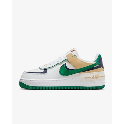 NIKE W AF1 SHADOW 女休閒運動鞋-白綠藍-DZ1847102