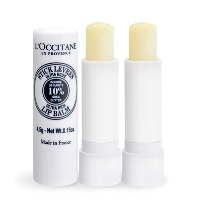 L OCCITANE 歐舒丹 乳油木潤唇膏4.5gX2-百貨公司貨