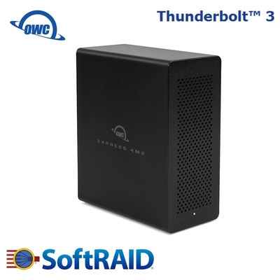 OWC Express 4M2+SoftRAID5高速 Thunderbolt3 四槽 M.2 NVMe SSD外接盒