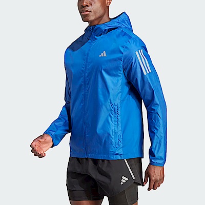 Adidas OTR Jacket M IL4790 男 連帽 外套 運動 慢跑 路跑 訓練 反光 防風 防潑水 藍