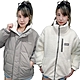 WHO.A.U 雙面 保暖 外套 雙面穿設計 情侶款 石灰色 米白色(平輸品) product thumbnail 1